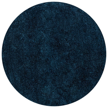 Haze Solid Low-pile Area Rug Navy